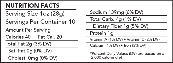 Falafel and Tahina Hummus Nutrition Facts