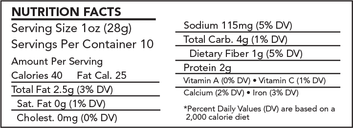 Fire Roasted Sweet Red Pepper Hummus Nutrition Facts
